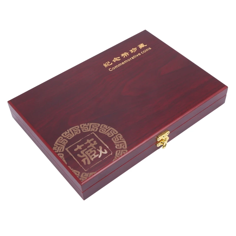 100Pcs Round Wood Coins Case Storage Holders Display Wooden Commemorative Collection Box Home Decoration 3