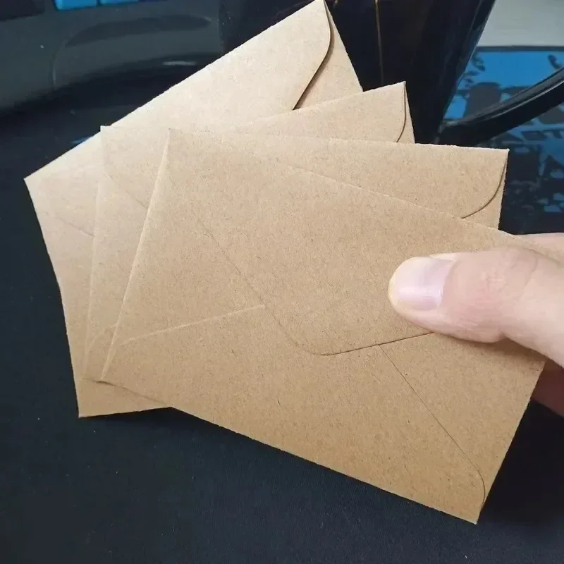 Kraft Blank Mini Paper Window Envelopes 10-100 pcs for Wedding Gift