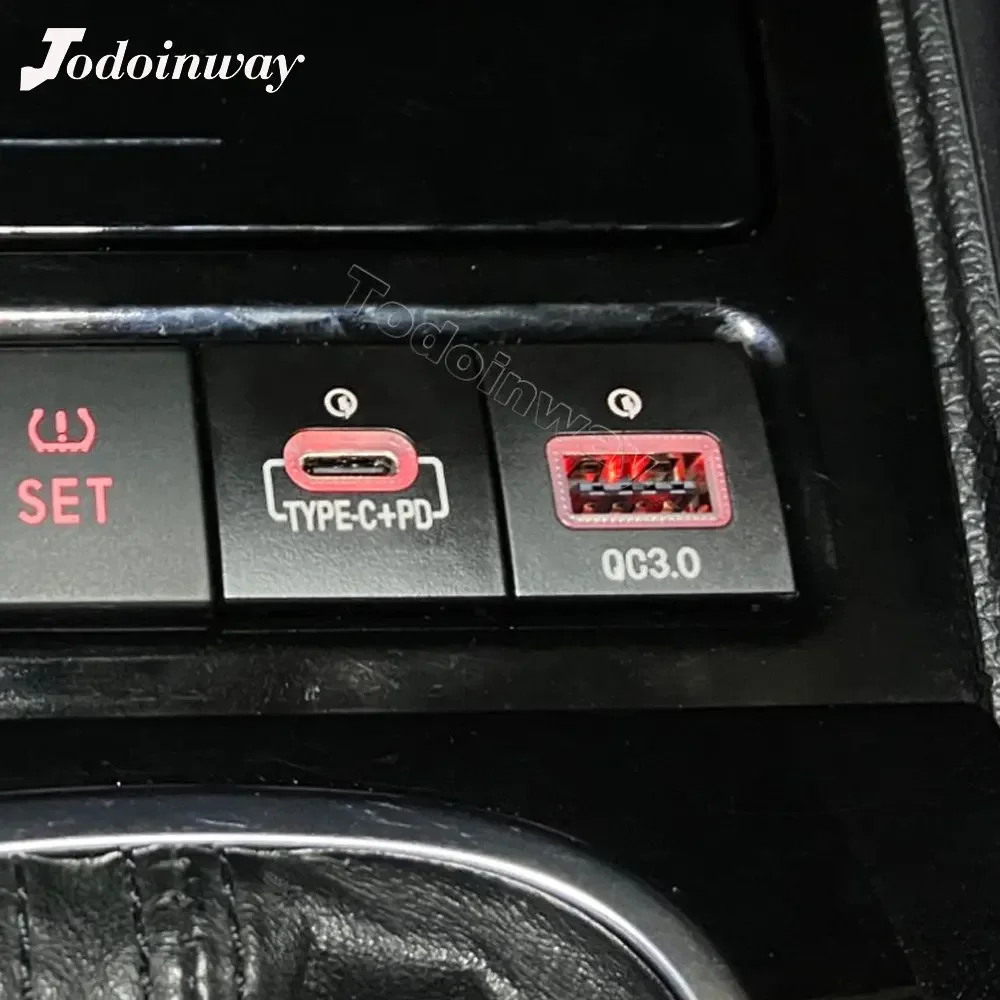 

1pc Quick Charge QC3.0 Car Charger TYPE-C PD USB Adapter Interface Socket Phone Fast Charging For Volkswagen Sagitar 2006-2014