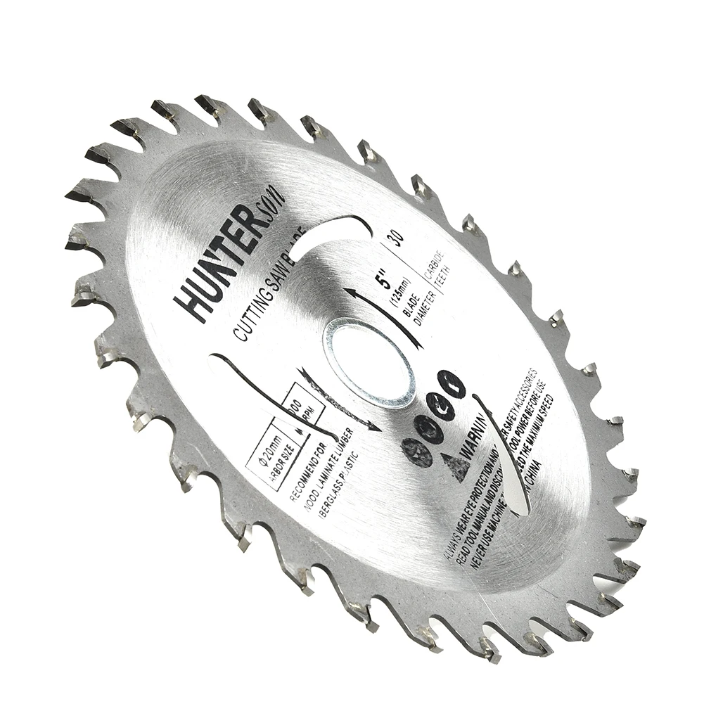 

5 Inch 125mm Circular Saw Blade Wood Cutting Discs 30Teeth 20mm Bore Carbide Cutting Disc Woodworking Saw Blades Wheel Disc 1pc