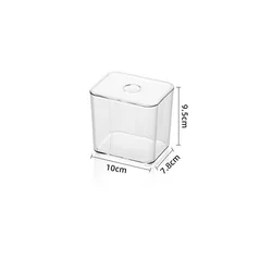 Clear Acrylic Storage Box with Lid - Makeup, Jewelry, and Desk Organizer (S)