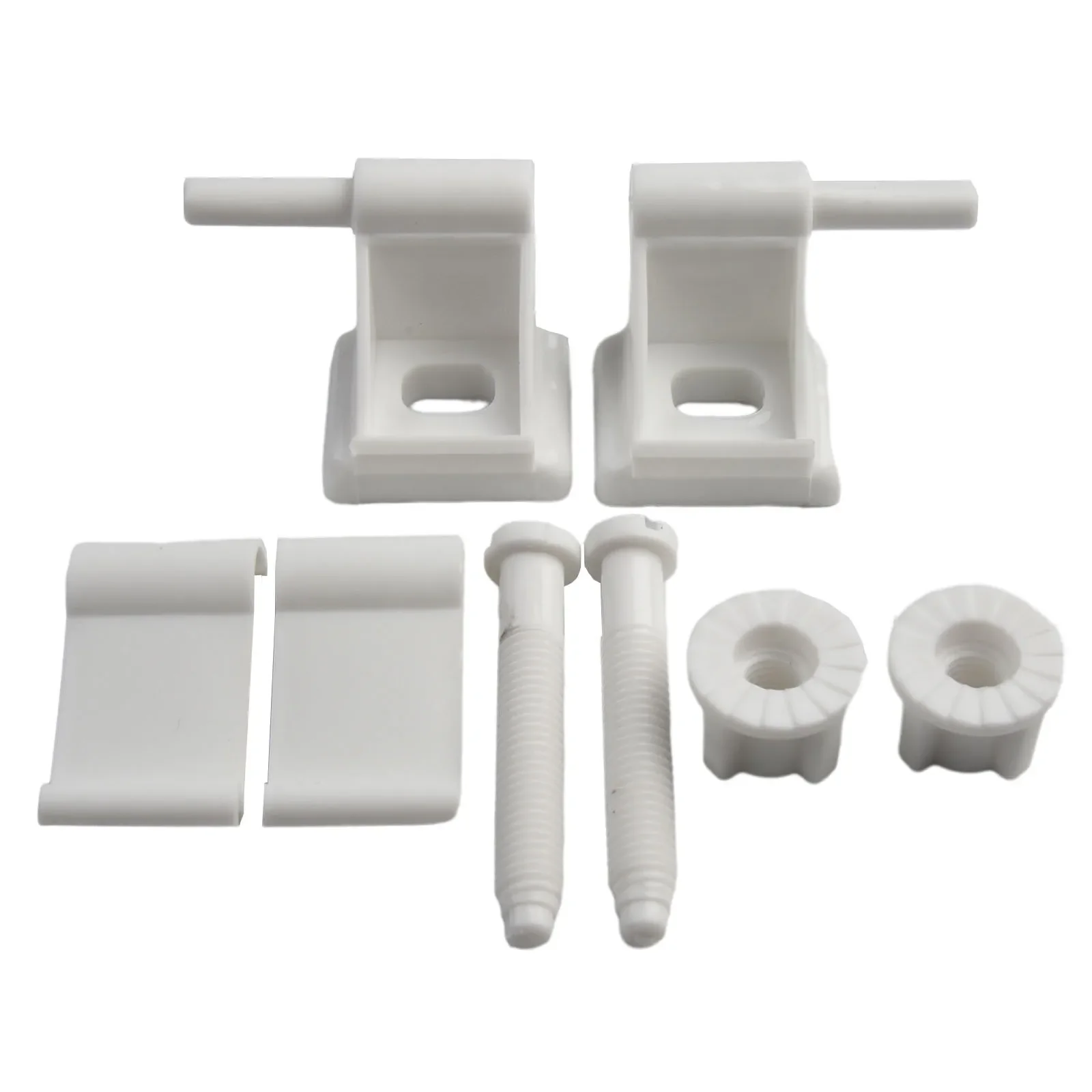 Toilet Seat Accessories Toilet Hinge Replacement Plastic Toilet Seat Hinge Bolts Screw Toilet Lid Hinge Mounting Fittings Bathroom Hardware Replacement Parts