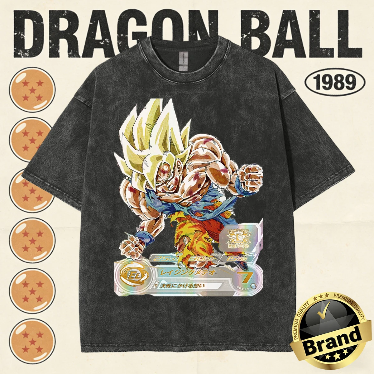 2026 Sommer Dragon Ball Familien-Matching Vintage T-Shirt Herren 100% Baumwolle Gewaschen Hochwertig Nostalgischer Druck Schwergewichtige Retro-Oberteile – Detail 6
