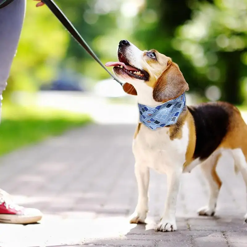 Dog Cooling Collar Cute Pattern Chill Out Cooling Pet Bandanas Neck Cooler For Small Dogs Cats Pet Collars For Hot Days