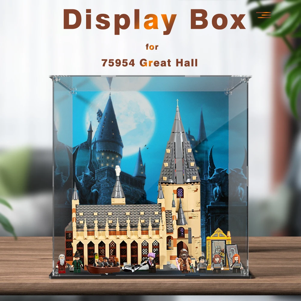 Acrylic Display Box for Lego 75954 Great Hall Dustproof Clear Display