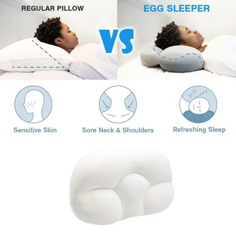 All-round Sleep Pillow Egg Sleeper Memory Foam Soft Orthopedic Neck Pillow Pain Release 3D Neck Micro Airball Pillow Deep Sleep 2