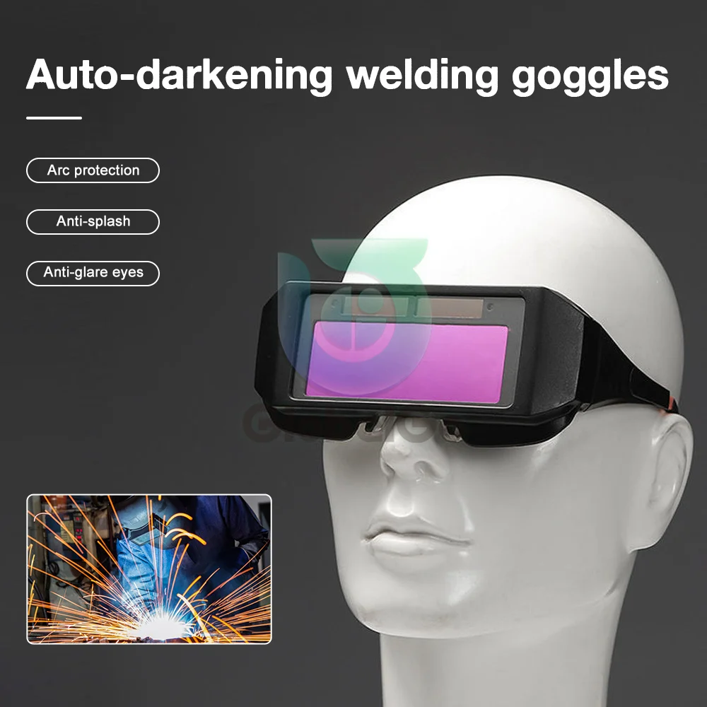 Welding Glasses Automatic Dimming Welding Glasses Light Change Auto Darkening Anti-Eyes Shield Goggle For Welding Masks EyeGlasses Accessories