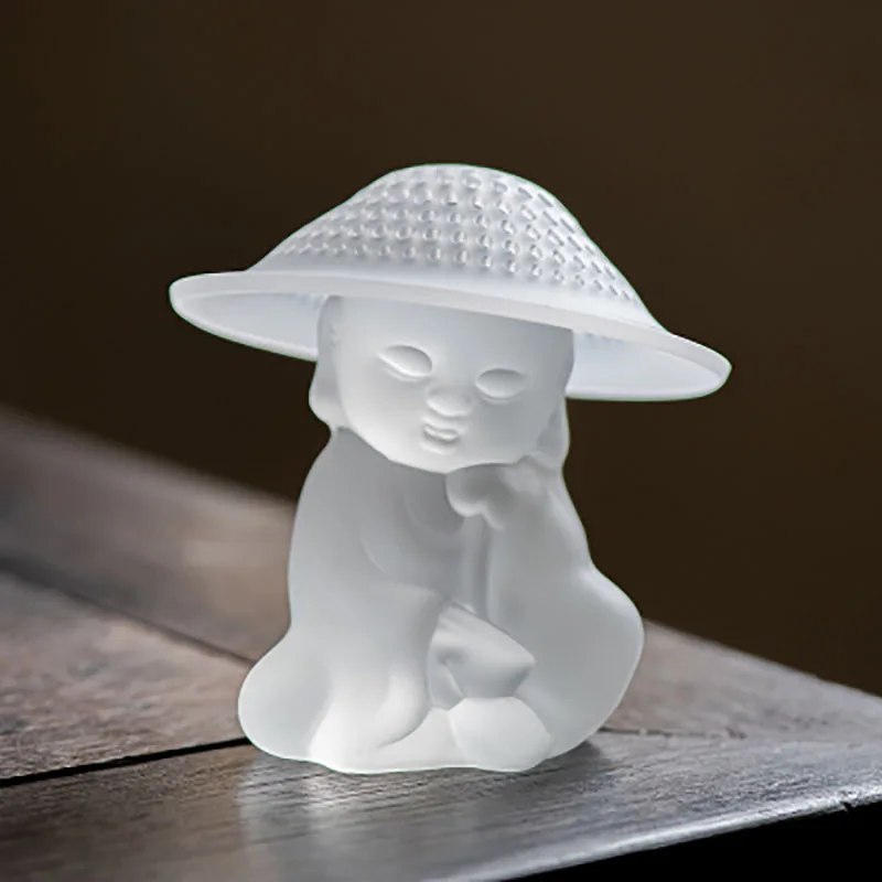 Crystal Glass Tea Filter Set, Little Monk Tea Filter, Tea Strainer, Kung Fu Tea Accessories, Creative, Home