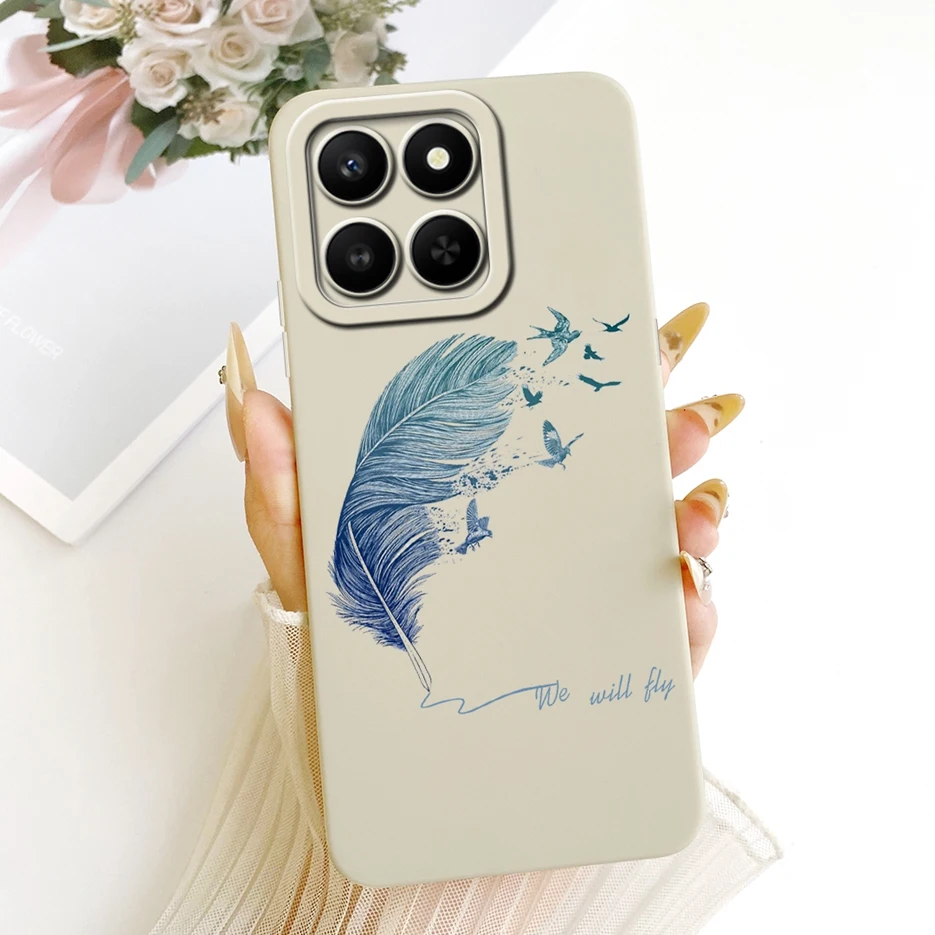 Luxury Sunflower Feather Painted Soft TPU Phone Case