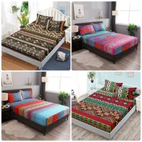 Boho Colorful Fitted Sheet Set Soft Comfortable Bohemian Bedding Set For Bedroom Guest Room1* Fitted Sheet 1