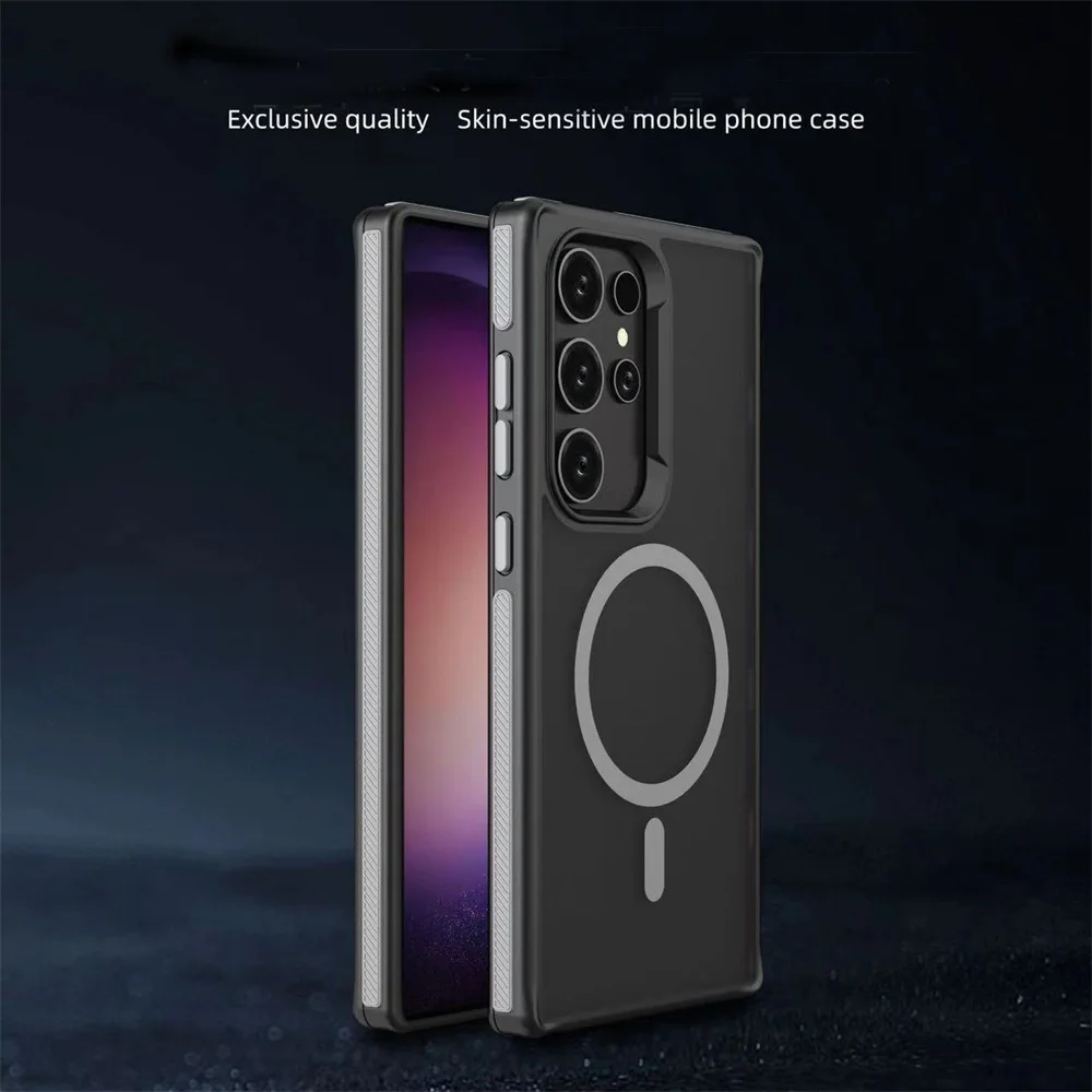 Slim Matte Magnetic Phone Case with Fashionable Magsafe Charging Frosted Cover