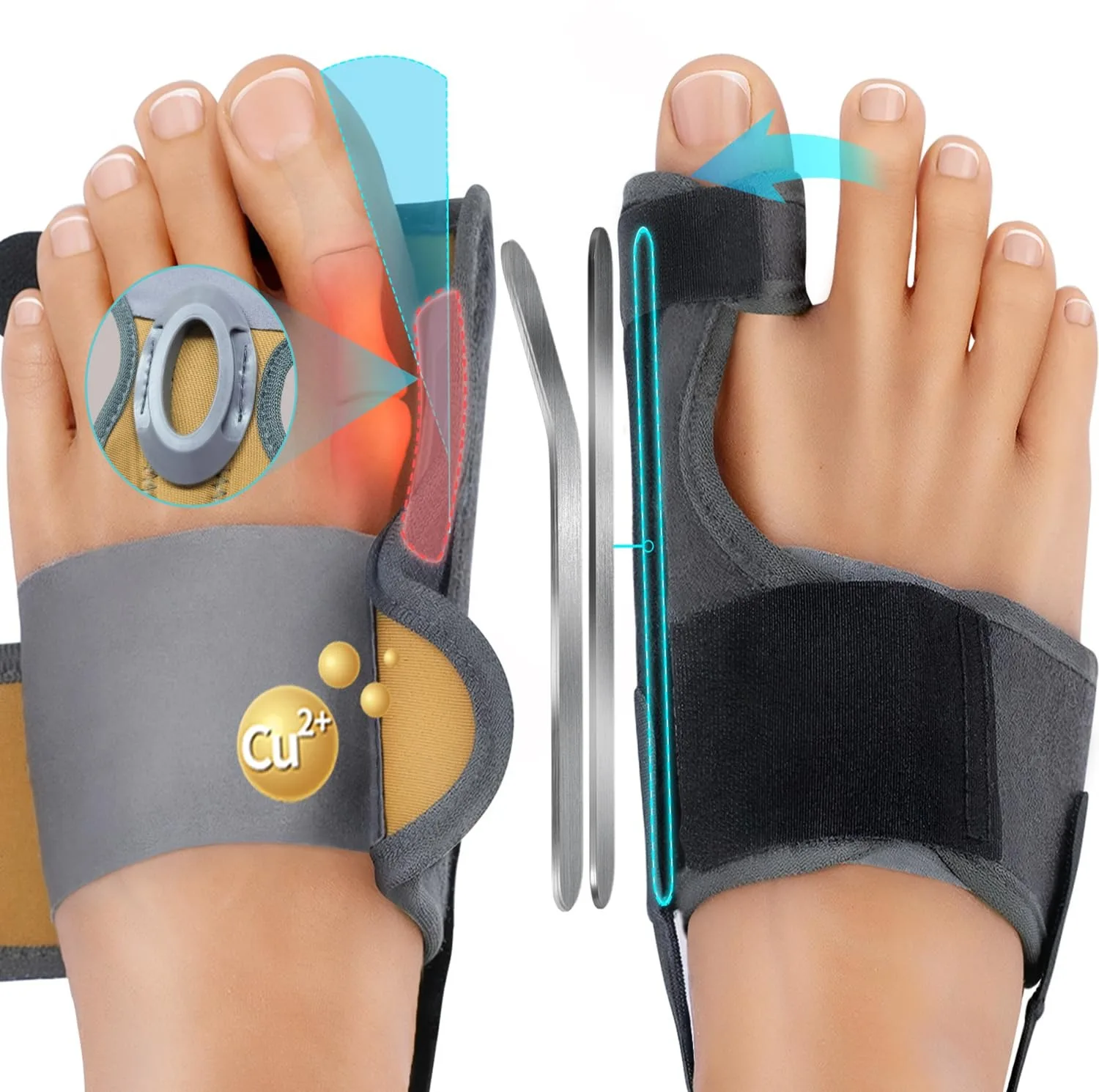 Professiona Bunion Correctors Splints Big Toe Straightener Spacer Bunion Hallux Valgus Pain Relief Protection non-slip 1Pair 1 pair men women sport protection toe separators big toe corrector care unisex hallux valgus straightener foot care bunion pain