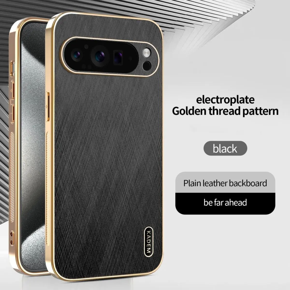 Business Magnetic Electroplating Gold Silk Pattern Anti-Fall Phone Case