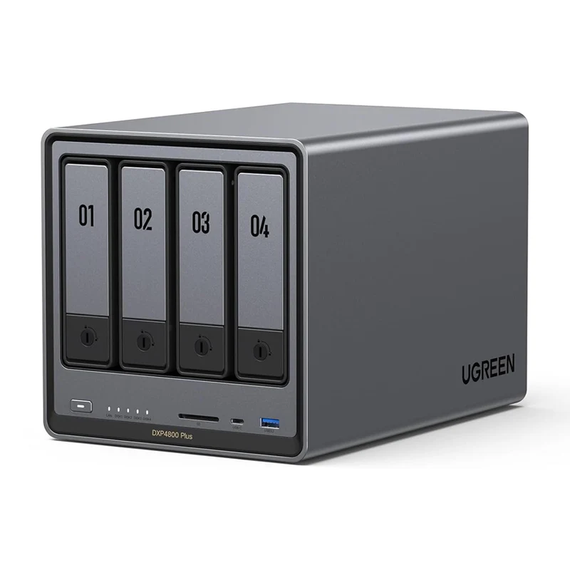 DXP4800 Plus 4 Bay Desktop NAS Intel Pentium Gold 8505 5 Core CPU 4K 60Hz Network Attached Storage (Diskless)