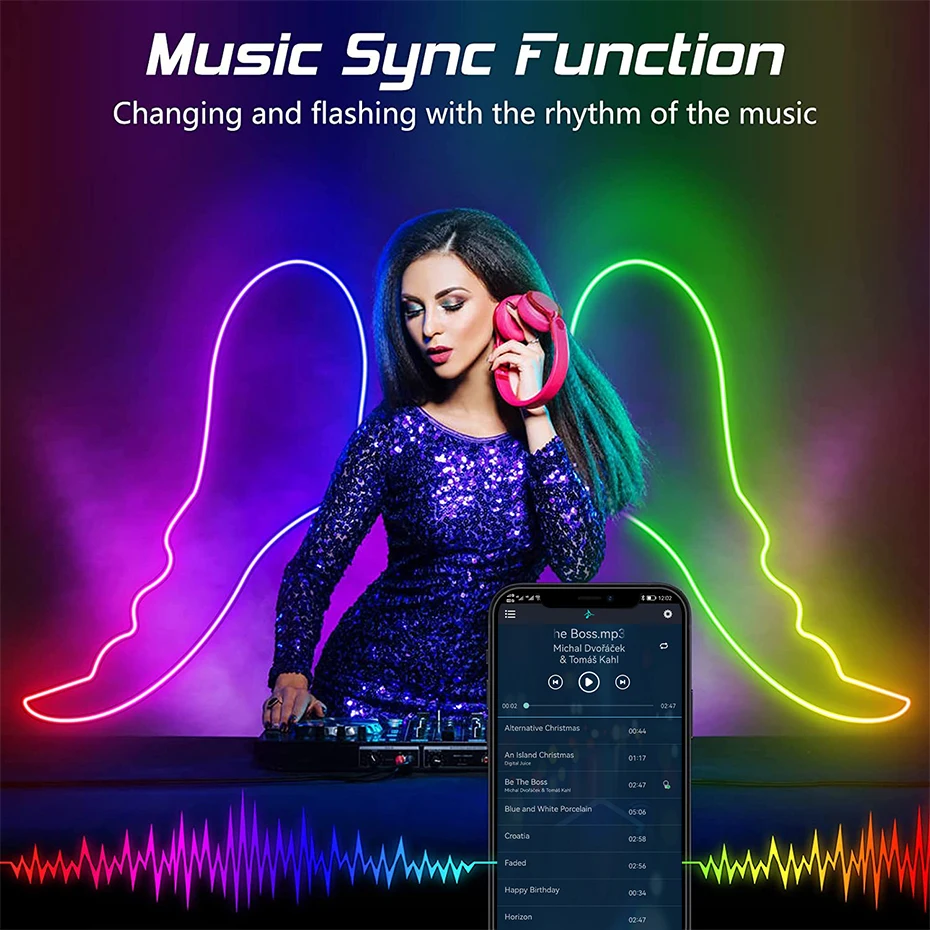 WiFi Bluetooth DC 12V RGBIC Neon Led Lights Strip Waterproof Dreamcolor Chasing Effect Flexible Ribbon RGB Lamp 1M 2M 4M 5M