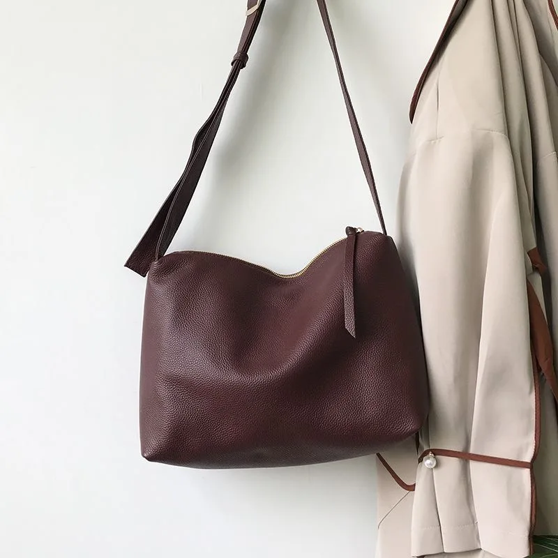 

Fashion Cowhide Shoulder Bag Casual Women Genuine Leather Crossbody Bags Female Shoulder Bag for Woman Real Leather Bag