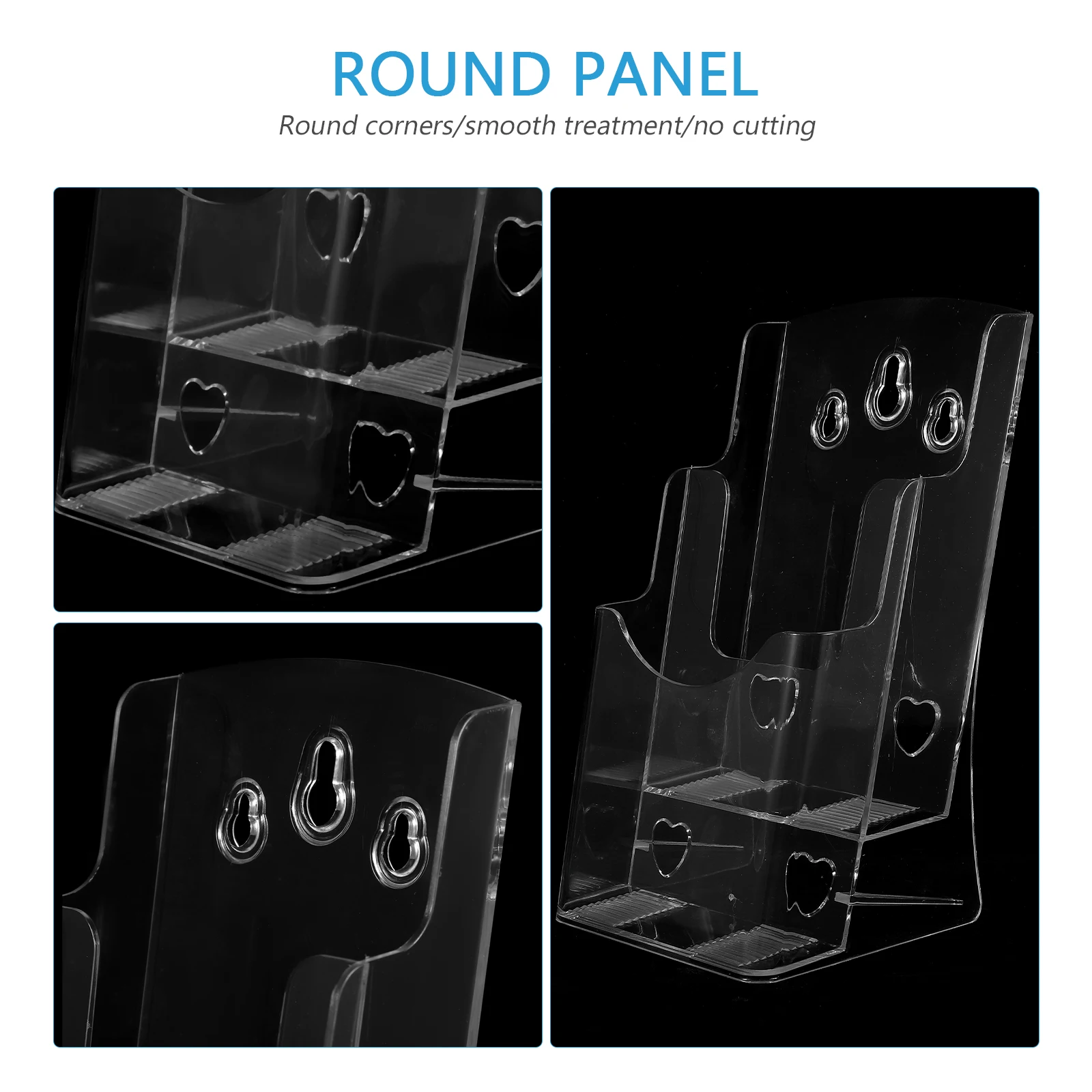 File Rack Clear Flyer Holder Wall Mount Desktop Brochure Pamphlet Rack Data Display File Storage Wall Mounted Partition Rack 4