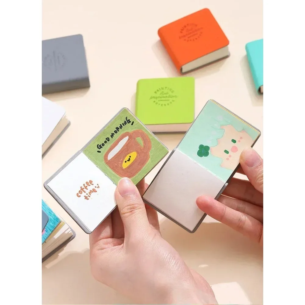 Square Watercolor Sketchbook Set 3 Pack Mini Drawing Book Thick Paper for Painting Sketching Work Relaxation Art Supplies - 2