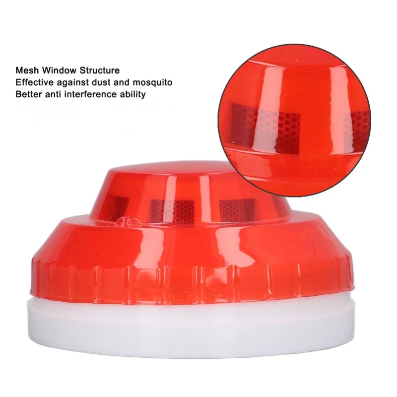 Smoke Detector Photoelectric Prevent Interference Small Wired Fire Alarm For Home Hotel Factory DC 12-24V - 5
