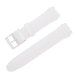 Vibrant Silicone Watchband - Colorful Rubber Replacement Strap in Pink & Black - 16mm (Translucent)