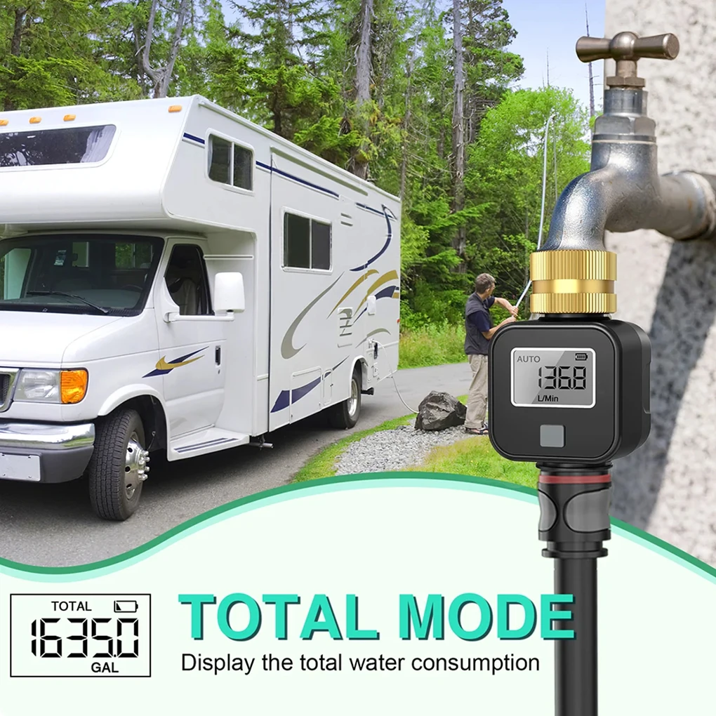 Digital Water Flow Meter High Accuracy Waterproof Measure Water Consumption and
