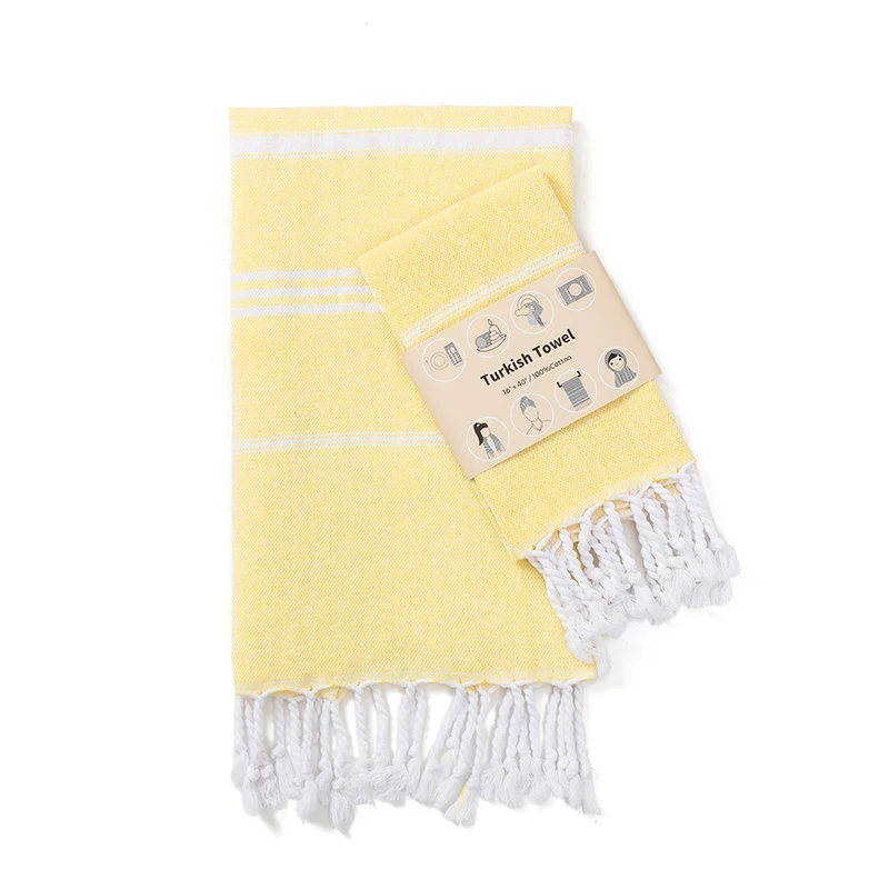 RUMI & SHAMS - Asciugamani da bagno in 100% cotone turco, 45,5 x 80,8 cm, 2 asciugamani decorativi per il bagno, perfetti per la cucina Boho Decor (Aqua