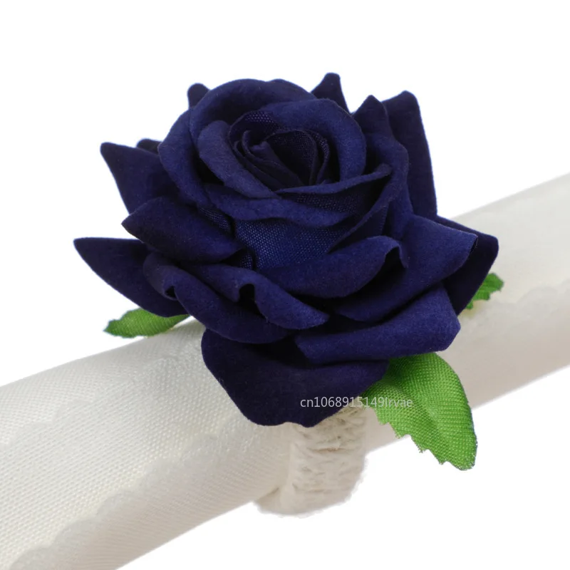 Artificial Flower Style Napkin Rings  Napkin Holder for Christmas Thanksgiving Wedding Engagement Dinning Table Decoration
