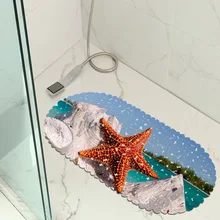 

Beach Shell Starfish Bathroom Decor Mat Non-slip Entrance Door Mats Bath Standing Rug Dropshipping Center Alfombra De Baño