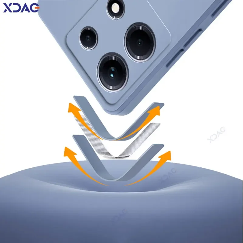 Original Square Liquid Silicone Shockproof Phone Case - Soft Armor Back Cover