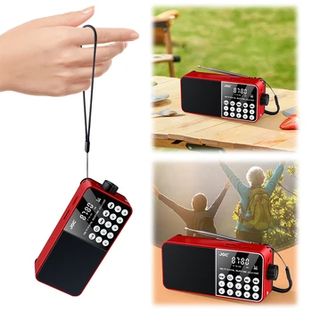Mini Portable Radio Bluetooth-Compatible Broadcasting Player Radio LED Digital Display Stereo MP3 Player for Emergency Hurricane 5