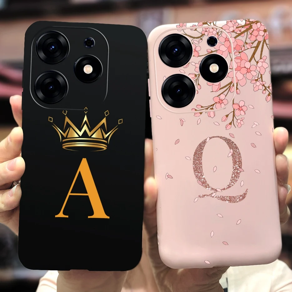 Per Tecno Spark 10 Pro Case Cute Crown Letters Cover Per Tecno Spack 10C Custodia Morbida In Tpu Per Tecno Spark 10 Spark10 Pro Bags