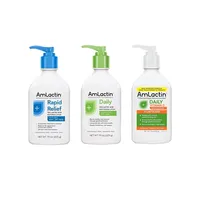 Lotion hydratante pour le corps Amlactin avec acide de fruits, exfolie en douceur les cellules mortes de la peau, réduit la rugosité pour les peaux sensibles saisonnières. 1