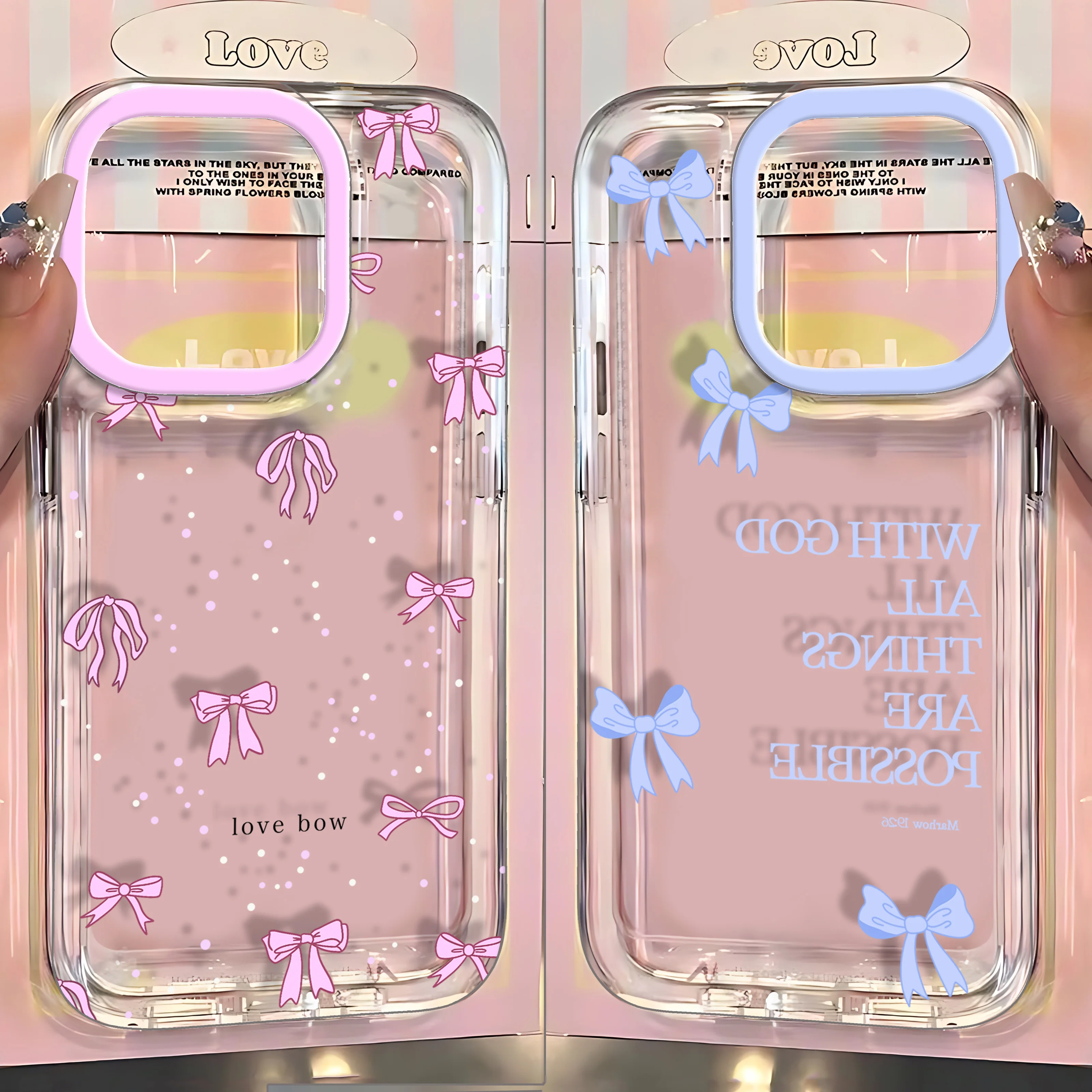 Charming Pink Bow Knot Phone Case - Stylish Protective Back Cover