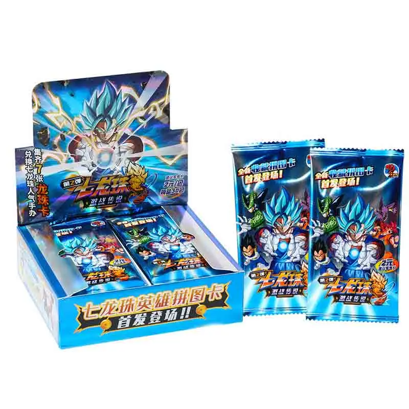 드래곤 볼 컬렉션 카드 Shiny Son Goku Saiyan Vegeta Trading 프록시 플래시 카드 Gam Anime Battle Carte for Children Gift Toy