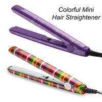 Colorful Mini Hair Straightener New Ceramic Flat Iron Curling Waves Portable Dry Hair Curler For Women Salon Hairstyling Tool 1