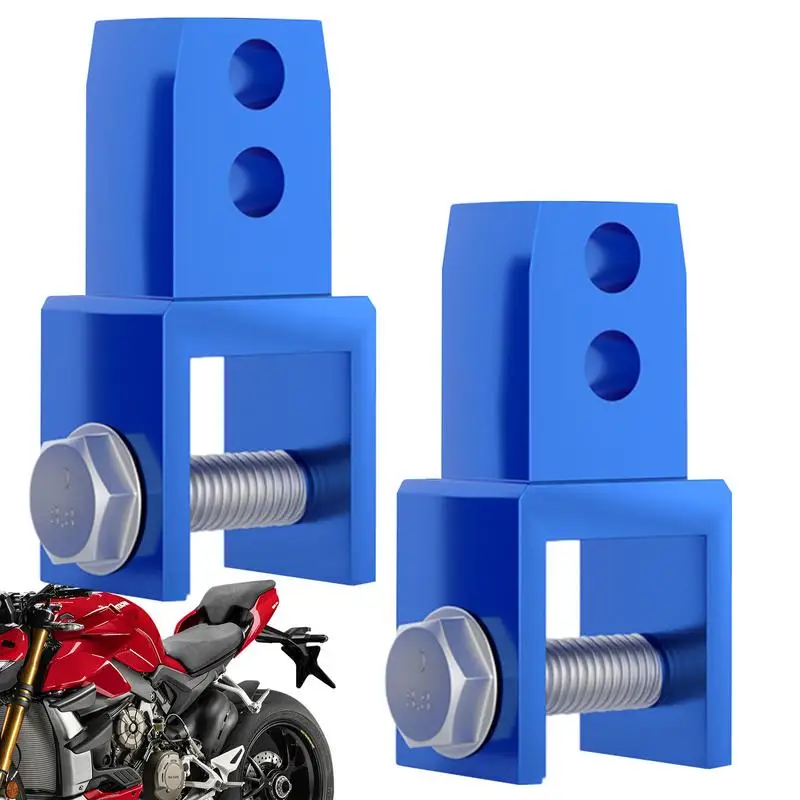 Motorcycle Rear Shock Extender 2pcs Motorcycle Front Shock Riser With Screw Front Shock Riser Height Extension Absorber Metal