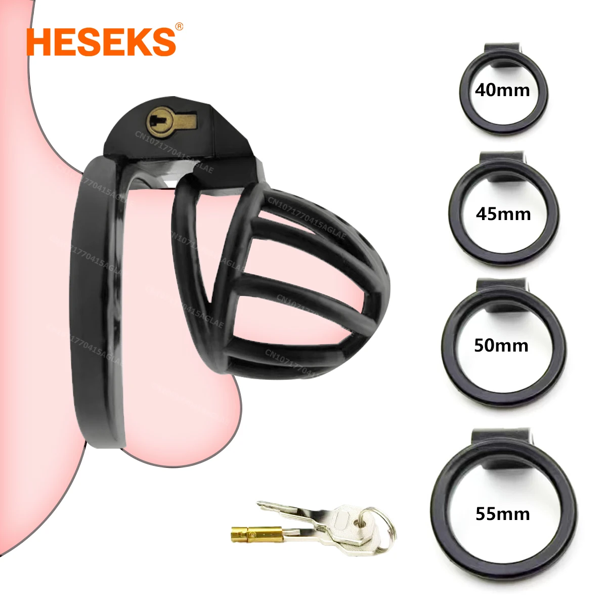 HESEKS Mini Male Chastity Penis Device Chrome CBT Slave Gay with Curved Lock Ring Men Cuckold Lockdown Cage Restraint Holder 18+ penis chastity cage chastity lock sex toy chastity cage accessory