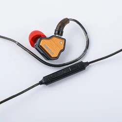 Enhanced Dynamic Driver IEM Wired Earbuds with OFC Cable (Orange 3.5mm Mic)