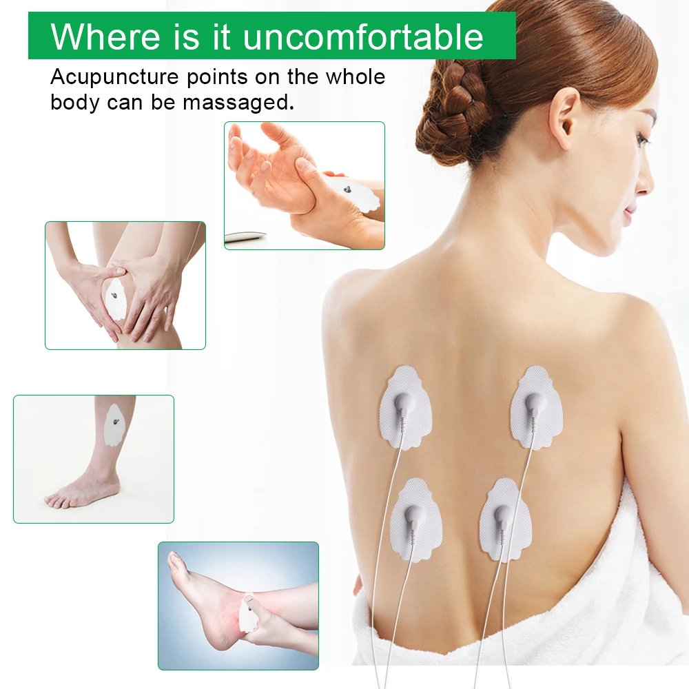 Nerve Stimulator Silicone Gel Electrode Pads 10/20Pcs for Tens Electrodes Digital Therapy Machine Body Massage