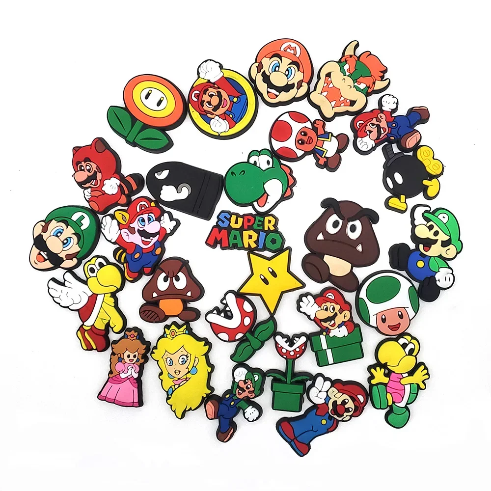 Shoe Charms MINISO 27/81pcs Cartoon Series Shoe Charms Set PVC Shoe Decorations Beach Bag Accessories