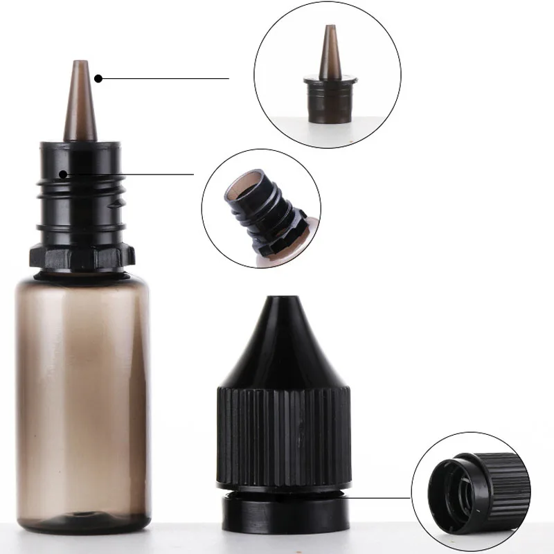 5Pcs 30ml 50ml 60ml 100ml 120ml Empty Plastic Dropper Bottles Refillable PET E Liquid Child Proof Cap Juice Vape Oils Containers