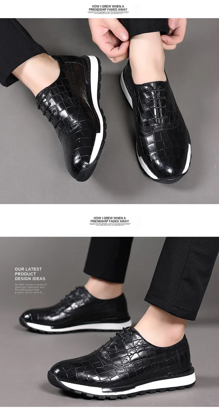 Men Genuine Leather Sneakers