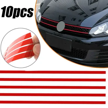 Decorazione dell'autoadesivo della griglia del cofano anteriore dell'auto Modanature per lo styling esterno della carrozzeria dell'auto Decorazione degli adesivi rossi