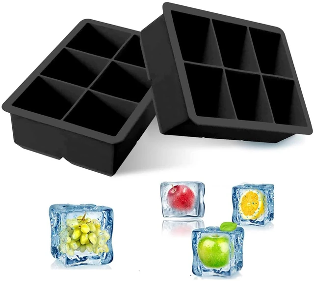 Silicone Ice Cube Trays Large  Ice Cube Trays Large Square - 4/6/8cell Large  Ice - Aliexpress