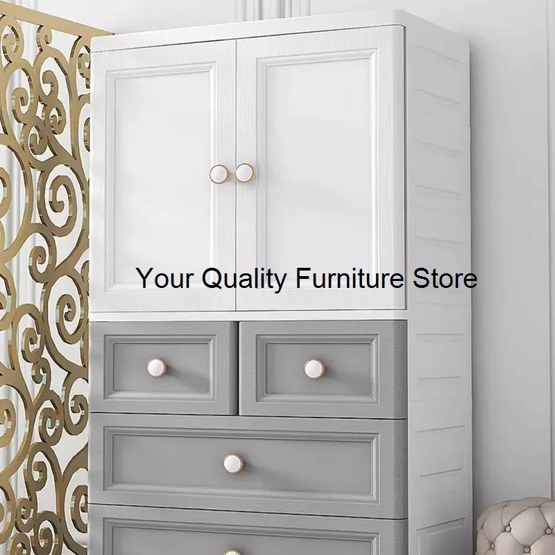 

Wardrobe Extra Large Thickened Baby Luxury Hangable Clothes Small Wardrobe Plastic Baby Child Wardrobe Storage Cabinet Meuble