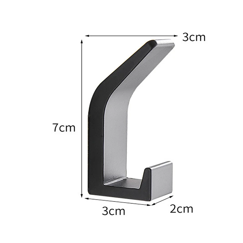 

Wall Hook Bathroom Kitchen Accessories Space Aluminum Hooks Coat Holder Towel Key Bag Organizer Punch-free Hangers For Clothes