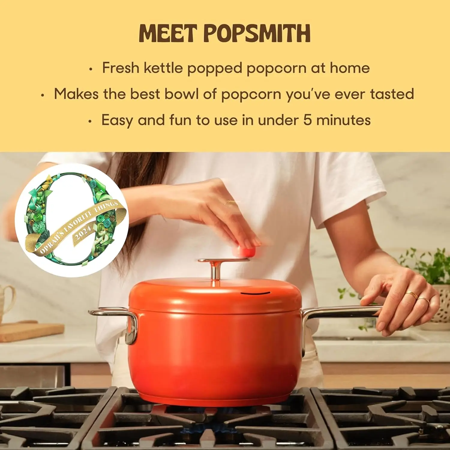 Stovetop Popcorn Machine - Stainless Steel Popcorn Maker Compatible with All Stoveto 2
