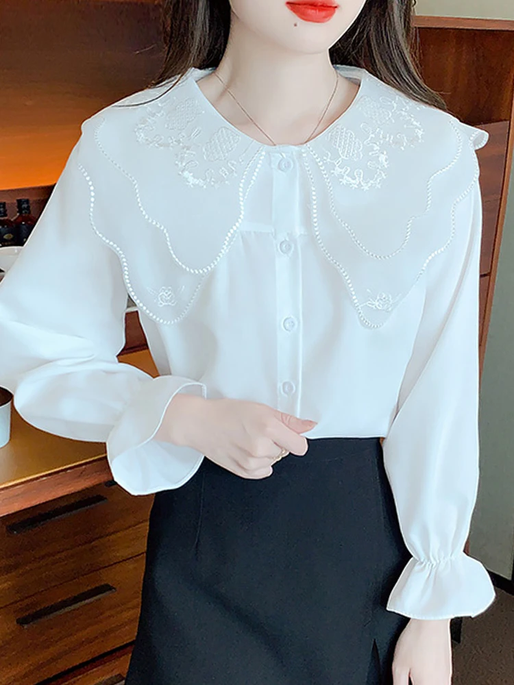white chiffon shirt