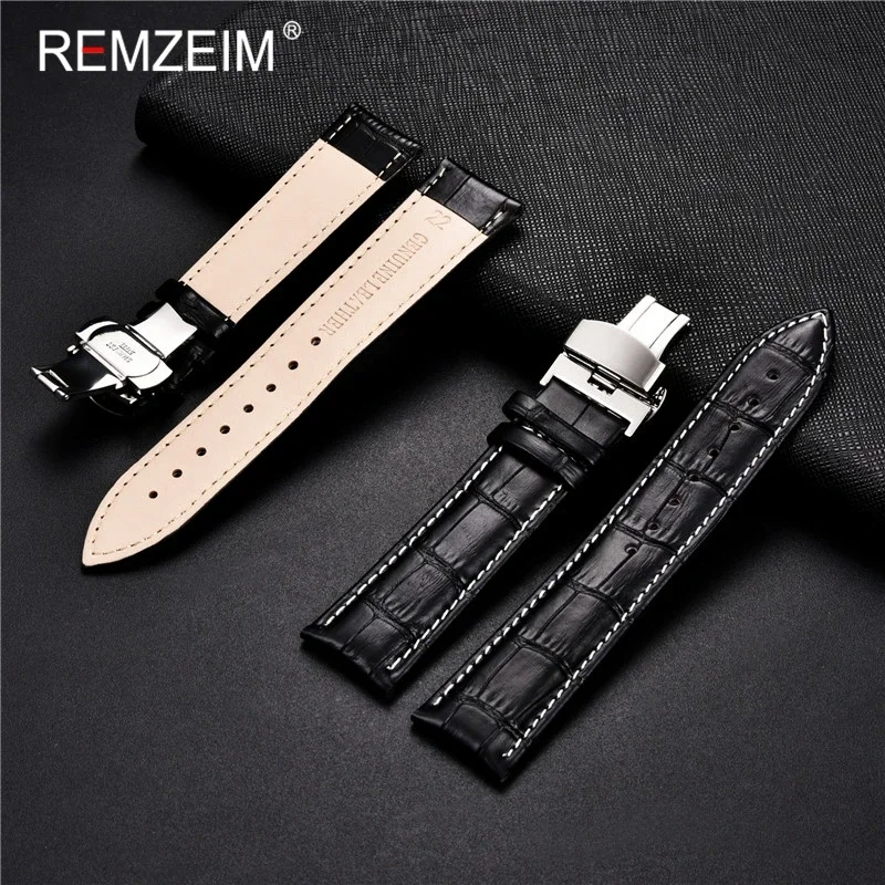Luxury Calf Genuine Leather Watch Strap with Gift Box