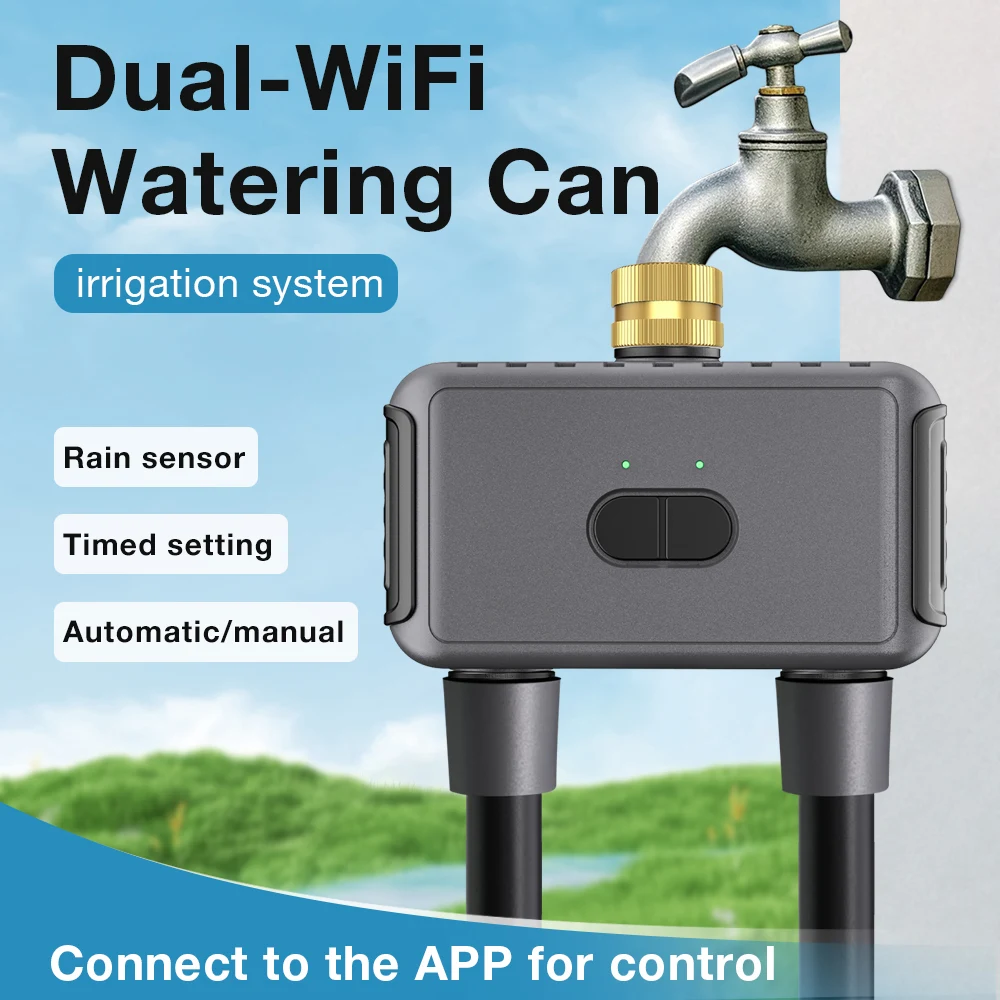 Tuya Smart WiFi Automatic Water Timer for Patios, Yards, Gardens